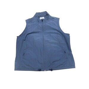 VTG Jansport Woman’s Blue Full Zip Windbreaker  Vest Y2K Size M